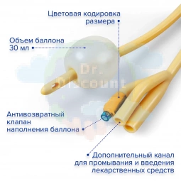Катетер Фолея трехходовой (10 шт/уп.)