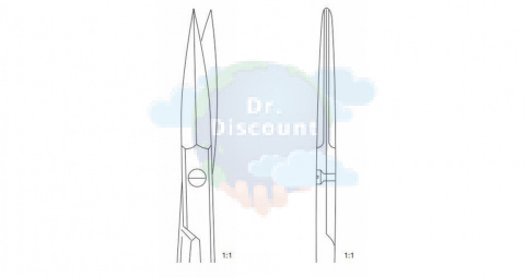 Ножницы прямые по McIndoe, для хряща, ост/ост, 185 мм